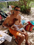 avec noam sur la plage
